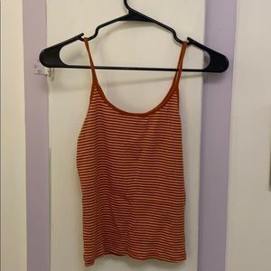 Forever 21 Orange Striped Tank